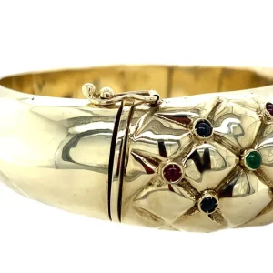 New Bangle met robijn, saffier en smaragd 12 krt Bangles | Armbanden Met Edelsteen
