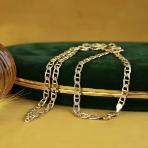 Fashion Bicolour gouden fantasie collier 14 krt Gouden Kettingen