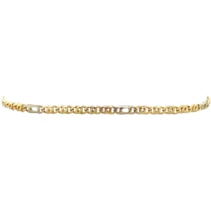 Hot Bicolour gouden figaro armband 14 krt Gouden Armbanden