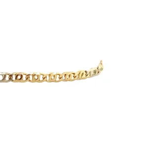 Hot Bicolour gouden figaro armband 14 krt Gouden Armbanden
