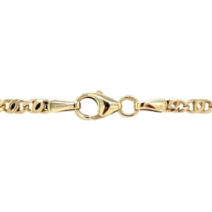 Hot Bicolour gouden figaro armband 14 krt Gouden Armbanden