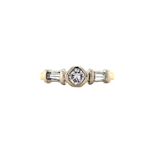 Clearance Bicolour gouden ring met diamant 18 krt Diamanten Ringen