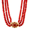 Fashion Bloedkoraal collier met gouden sluiting 14 krt Kettingen Met Edelsteen