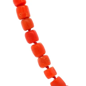 Fashion Bloedkoraal collier met gouden sluiting 14 krt Kettingen Met Edelsteen