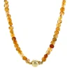 Hot Citrien collier met gouden sluiting 14 krt Kettingen Met Edelsteen