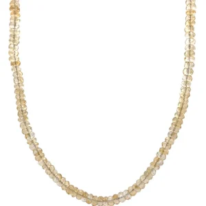 Hot Citrien collier met gouden sluiting 14 krt Kettingen Met Edelsteen