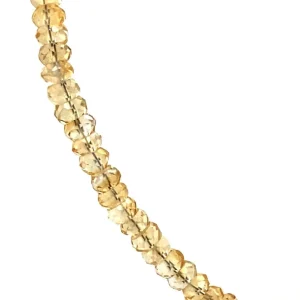 Hot Citrien collier met gouden sluiting 14 krt Kettingen Met Edelsteen
