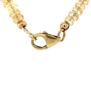 Hot Citrien collier met gouden sluiting 14 krt Kettingen Met Edelsteen