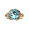 Hot Geelgouden ring met topaas en diamant 18 krt Diamanten Ringen | Ringen Met Edelsteen