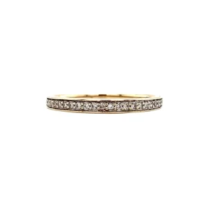 Outlet Gouden alliance ring met diamant 14 krt Diamanten Ringen