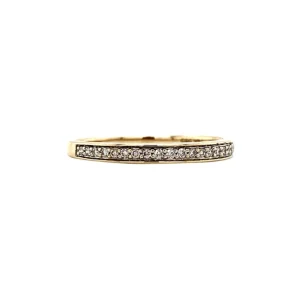 Outlet Gouden alliance ring met diamant 14 krt Diamanten Ringen