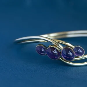 Online Gouden armband met amethist 14 krt Armbanden Met Edelsteen