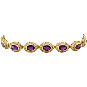 Outlet Gouden armband met amethist 14 krt Armbanden Met Edelsteen
