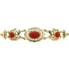 Sale Gouden armband met bloedkoraal 14 krt Armbanden Met Edelsteen