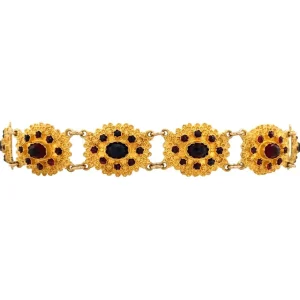 Online Gouden armband met granaat 14 krt Armbanden Met Edelsteen