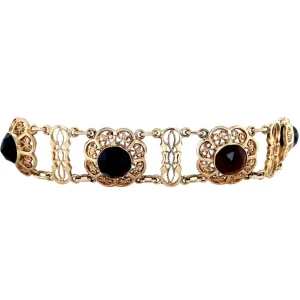Outlet Gouden armband met granaat 14 krt Armbanden Met Edelsteen