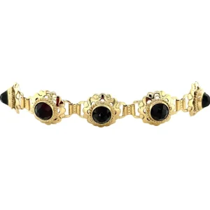 Outlet Gouden armband met granaat 14 krt Armbanden Met Edelsteen