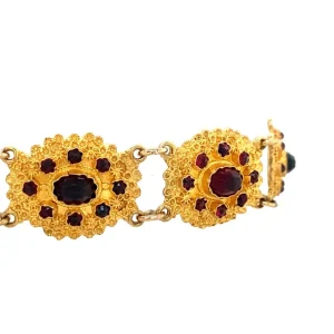 Online Gouden armband met granaat 14 krt Armbanden Met Edelsteen