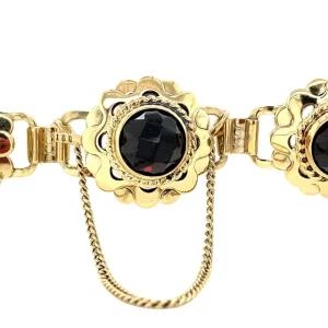 Outlet Gouden armband met granaat 14 krt Armbanden Met Edelsteen