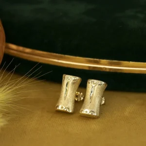 Hot Gouden bamboe oorstekers 18 krt Oorstekers
