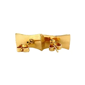 Hot Gouden bamboe oorstekers 18 krt Oorstekers