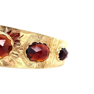 Outlet Gouden bangle met granaat 14 krt Bangles | Armbanden Met Edelsteen