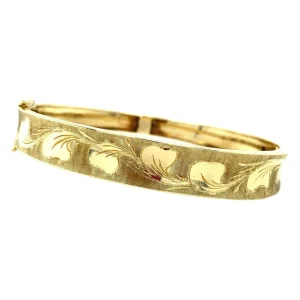 Fashion Gouden bangle met gravure 14 krt Bangles | Gouden Armbanden