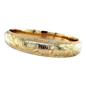 Discount Gouden bangle met gravure 14 krt Bangles