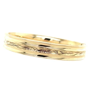 Fashion Gouden bangle met gravure 14 krt Bangles