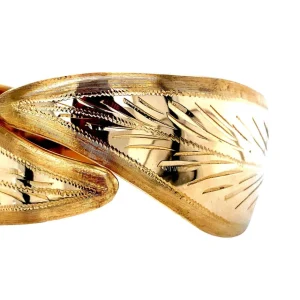 Fashion Gouden bangle met gravure 18 krt Bangles
