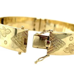 New Gouden bangle met gravure 14 krt Bangles