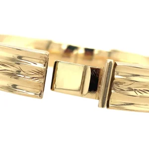 Fashion Gouden bangle met gravure 14 krt Bangles