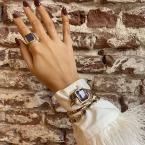 Discount Gouden bangle met saffier 14 krt Bangles | Armbanden Met Edelsteen