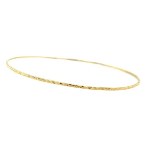 Fashion Gouden bewerkte rinkelarmband 14 krt Bangles | Gouden Armbanden