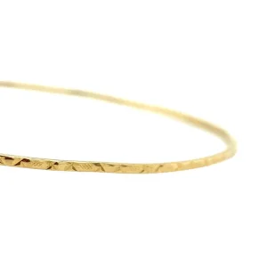 Fashion Gouden bewerkte rinkelarmband 14 krt Bangles | Gouden Armbanden