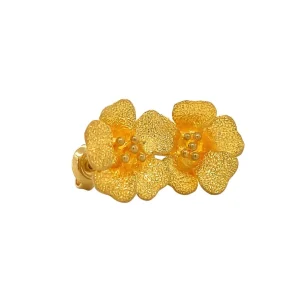 Online Gouden bloem oorstekers 22 krt Oorstekers