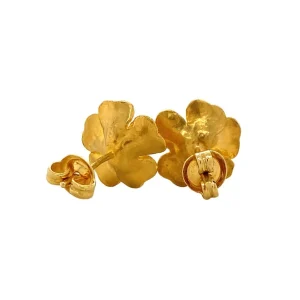 Online Gouden bloem oorstekers 22 krt Oorstekers