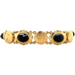 Sale Gouden bootjes armband met granaat 14 krt Armbanden Met Edelsteen