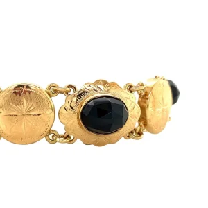 Sale Gouden bootjes armband met granaat 14 krt Armbanden Met Edelsteen