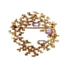 Sale Gouden broche met amethist 14 krt Broches