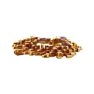 Sale Gouden broche met amethist 14 krt Broches