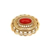 Hot Gouden broche met bloedkoraal 14 krt Broches