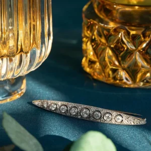 Sale Gouden broche met diamant 14 krt Broches
