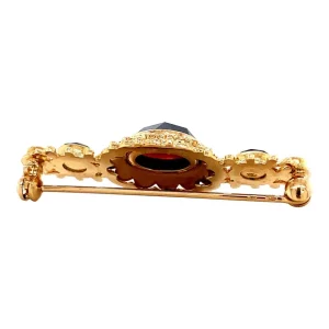 Outlet Gouden broche met granaat 14 krt Broches