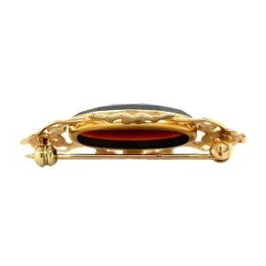 Hot Gouden broche met granaat 14 krt Broches