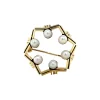 Sale Gouden broche met parel 14 krt Broches