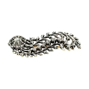Best Gouden broche met roosdiamant 14 krt/925 Broches
