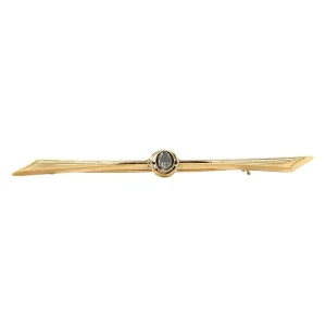 Outlet Gouden broche met roosdiamant 14 krt Broches