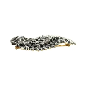 Best Gouden broche met roosdiamant 14 krt/925 Broches
