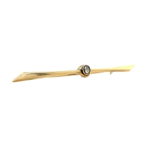 Outlet Gouden broche met roosdiamant 14 krt Broches